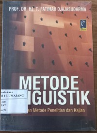 METODE LINGUSTIK ANCANGAN METODE PENELITIAN DAN KAJIAN